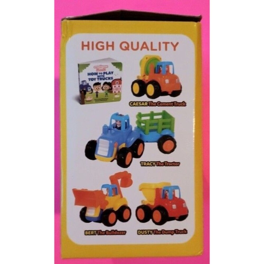 Construction Toy Truck Set for Toddlers Ages 1-4 W/ Matching Book BPA Free New
